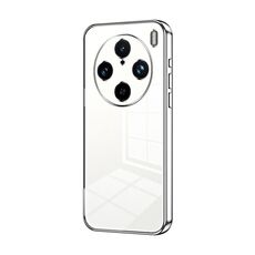 Per vivo X100s Pro Custodia per telefono con foro sottile con placcatura trasparente (Argento)