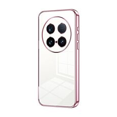 Per vivo X100 Custodia per telefono con foro sottile con placcatura ultra trasparente (rosa)