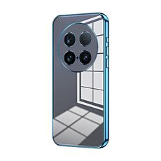 Per vivo X100 Custodia per telefono con foro sottile con placcatura ultra trasparente (blu)