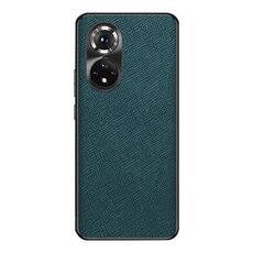 Custodia per telefono in pelle PU per Honor 50 Cross Texture (verde scuro)