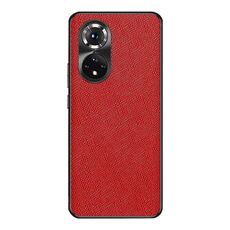 Custodia per telefono in pelle PU per Honor 50 Cross Texture (rossa)