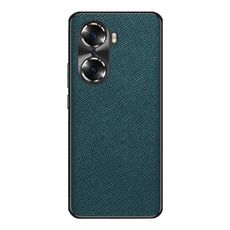 Custodia per telefono in pelle PU con texture incrociata per Honor 60 Pro (verde scuro)