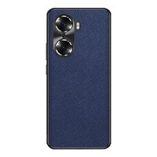 Custodia per telefono in pelle PU con trama incrociata per Honor 60 Pro (blu zaffiro)