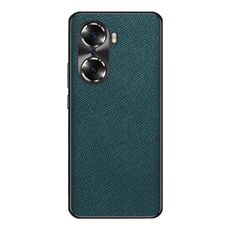 Custodia per telefono in pelle PU per Honor 60 Cross Texture (verde scuro)