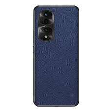 Custodia per telefono in pelle PU con texture incrociata per Honor 70 Pro (blu zaffiro)