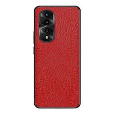Custodia per telefono in pelle PU con texture incrociata per Honor 70 Pro (rossa)