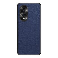 Custodia per telefono in pelle PU con trama incrociata per Honor 70 (blu zaffiro)