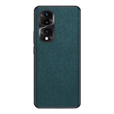 Custodia per telefono in pelle PU con texture incrociata per Honor 80 Pro (verde scuro)