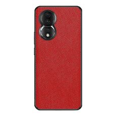 Custodia per telefono in pelle PU per Honor 80 Cross Texture (rossa)