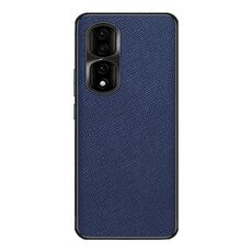 Custodia per telefono in pelle PU con texture incrociata per Honor 90 Pro (blu zaffiro)