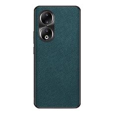 Custodia per telefono in pelle PU per Honor 90 Cross Texture (verde scuro)