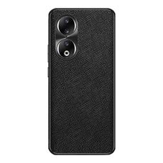 Custodia per cellulare in pelle PU con trama incrociata per Honor 90 (nera)