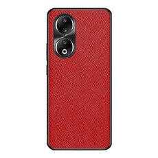 Custodia per telefono in pelle PU per Honor 90 Cross Texture (rossa)