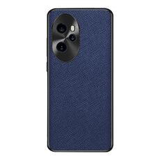 Custodia per telefono in pelle PU con trama incrociata per Honor 100 Pro (blu zaffiro)