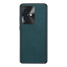 Custodia per telefono in pelle PU con texture incrociata per Honor 100 (verde scuro)