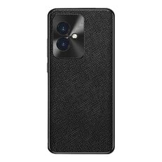 Custodia per telefono in pelle PU per Honor 100 Cross Texture (nera)