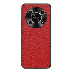Custodia per cellulare in pelle PU con texture incrociata per Honor X30 (rossa)