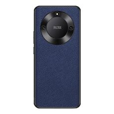 Custodia per telefono in pelle PU con trama incrociata per Honor X40 (blu zaffiro)
