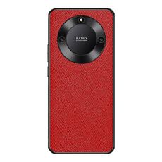 Custodia per cellulare in pelle PU con texture incrociata per Honor X40 (rossa)