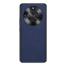 Custodia per telefono in pelle PU con trama incrociata per Honor X50 (blu zaffiro)