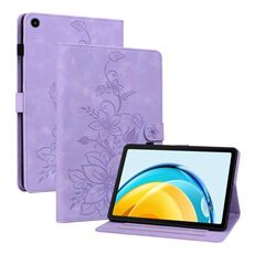 Custodia per tablet in pelle goffrata Giglio per Huawei MatePad SE 10.4 (viola)