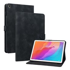 Per Huawei MatePad T 10s / Enjoy Tablet 2 Custodia tablet in pelle goffrata Lily (nera)