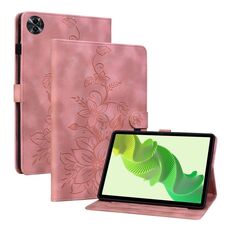 Custodia per tablet in pelle goffrata Giglio per Realme Pad 2 11.5 (rosa)