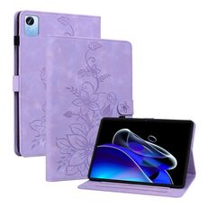 Custodia per tablet in pelle goffrata Realme Pad X Lily (viola)
