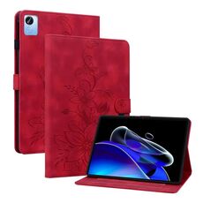 Custodia per tablet in pelle goffrata Realme Pad X Lily (rossa)