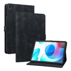 Custodia per tablet in pelle goffrata Giglio per Realme Pad Mini 8.7 (nera)