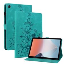 Custodia per tablet in pelle goffrata OPPO Pad Air Lily (verde)