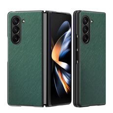 Custodia per telefono antiurto all-inclusive a grana incrociata per Samsung Galaxy Z Fold6 5G (verde)