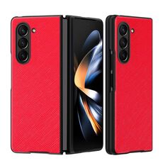 Custodia per telefono antiurto all-inclusive a grana incrociata per Samsung Galaxy Z Fold6 5G (rossa)