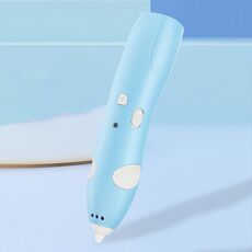 Set di penne per stampa graffiti wireless a bassa temperatura con ricarica USB Penna per pittura 3D fai-da-te per bambini (azzurro)
