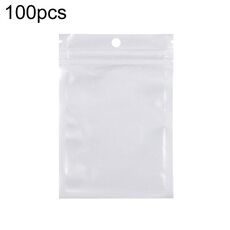8 x 11 cm 100 pezzi per imballaggio in pellicola perlescente Sacchetti a chiusura lampo Sacchetti autosigillanti in plastica traslucida