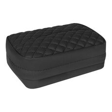 Scatola per braccioli con visiera parasole per auto, scatola per fazzoletti appesi sul retro (nera)