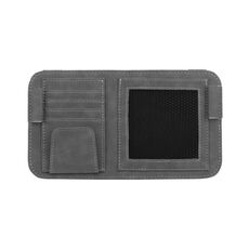 Custodia per clip per occhiali con porta banconote per visiera parasole per auto (grigio)