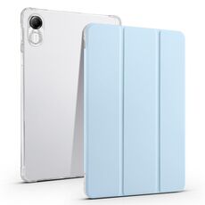 Per Xiaomi Redmi Pad Pro 12.1 Custodia per tablet in pelle Smart TPU trasparente a 3 pieghe con slot per penna (blu ghiaccio)
