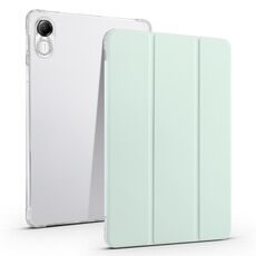 Per Xiaomi Redmi Pad Pro 12.1 Custodia per tablet in pelle Smart TPU trasparente a 3 pieghe con slot per penna (verde chiaro)