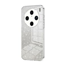 Custodia per telefono elettrolitico in polvere glitter sfumata per vivo X100s Pro (trasparente)