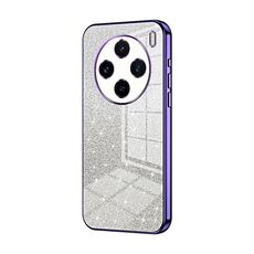 Custodia per telefono elettrolitico in polvere glitter sfumata per vivo X100s (viola)