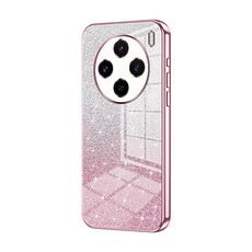 Custodia per telefono elettrolitico in polvere glitterata sfumata per vivo X100s (rosa)