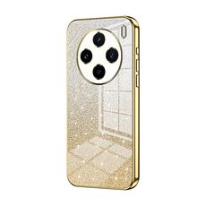 Custodia per telefono elettrolitico in polvere glitterata sfumata per vivo X100s (oro)