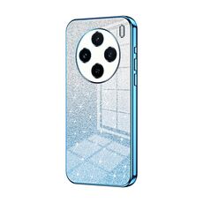 Custodia per telefono elettrolitico in polvere glitterata sfumata per vivo X100s (blu)