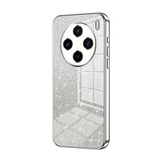 Custodia per telefono elettrolitico in polvere glitterata sfumata per vivo X100s (argento)