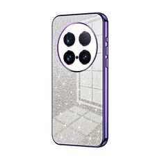 Custodia per telefono elettrolitico in polvere glitter ultra sfumata per vivo X100 (viola)