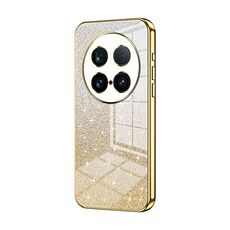 Custodia per telefono elettrolitico in polvere glitterata ultra gradiente per vivo X100 (oro)