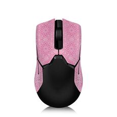 Adesivi per mouse antiscivolo con motivo a fiocco di neve per Razer Viper Ultimate Pink Half Surround