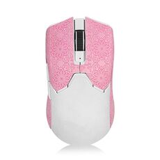 Adesivi per mouse antiscivolo con motivo fiocco di neve per Razer Viper V2 Pro Half Surround rosa