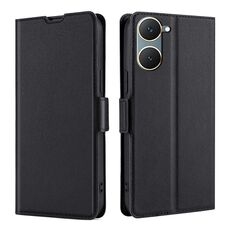 Per vivo Y03 4G Custodia per telefono in pelle con vibrazione orizzontale ultrasottile con fibbia laterale a tensione (nera)